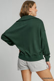 Luxeknit Collared Top - Evergreen (S-1X)