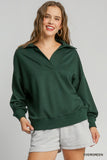 Luxeknit Collared Top - Evergreen (S-1X)