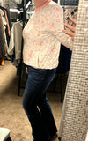 Pink Floral Long Sleeve Top (M-3X)
