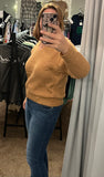V-Neck Pullover Sweater - Honey (M, L)