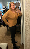 V-Neck Pullover Sweater - Honey (M, L)