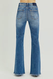 High Rise Step Hem Flare Jeans