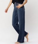 Judy Blue Button Fly Wide Leg Jeans - (14W-18W)