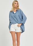 Oversize Linen Shirt - Plus