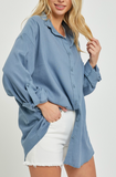 Oversize Linen Shirt - Plus