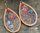 Small Wood Teardrop Earrings - Multiple Styles