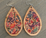 Small Wood Teardrop Earrings - Multiple Styles