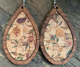 Small Wood Teardrop Earrings - Multiple Styles