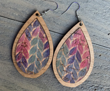 Small Wood Teardrop Earrings - Multiple Styles