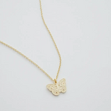 Butterfly Charm Necklace - Gold or Silver