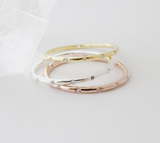 Dotted Crystal Band - Silver or Gold (5-8)