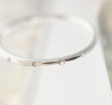 Dotted Crystal Band - Silver or Gold (5-8)