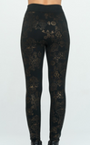 Metallic Design Fleece Leggings (One Size)