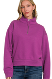 Half-Zip Fleece Sweatshirt - Multiple Colors (S-L)