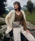 Seabeco Leather Hand-tooled Wristlet or Crossbody Bag