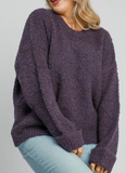 Boucle Sweater - Plum (L-2X)