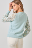 Crochet Sleeve Sweater Jacket (S)