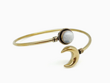 Gold-tone Moonstone Bracelet