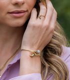 Gold-tone Moonstone Bracelet