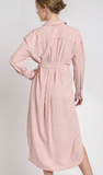 Striped Shirt Dress (S-L)