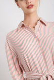 Striped Shirt Dress (S-L)
