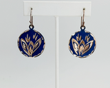 Indigo Leaf Earrings