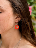 Poppy Earrings - Crimson