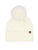 CC Woven Texture Beanie - Ivory