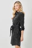 Acid Wash Dress - Black (S, L)
