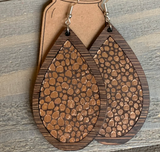 Small Wood Teardrop Earrings - Multiple Styles