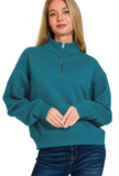 Half-Zip Fleece Sweatshirt - Multiple Colors (S-L)