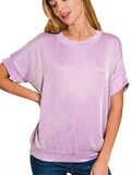 Ribbed Short Sleeve Shirt - Multiple Colors (M, L)