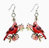 Watercolor Cardinal Earrings