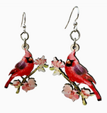 Watercolor Cardinal Earrings