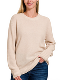 Round Neck Sweater - Multiple Colors (S-2X/3X)