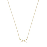 X Bar Necklace - Gold or Silver