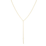 Whisper Thin Lariat Bar Necklace - Gold or Silver