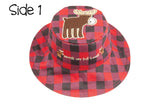 Reversible Kids' Sun Hat - Red Moose / Black Bear