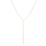 Whisper Thin Lariat Bar Necklace - Gold or Silver