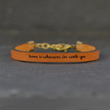 Inspirational Leather Bracelets (Multiple Sayings and Colors)