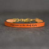 Inspirational Leather Bracelets (Multiple Sayings and Colors)