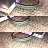 Inspirational Leather Bracelets (Multiple Sayings and Colors)