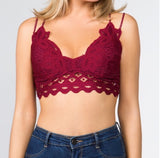Crochet Lace Bralette (Multiple Colors) (S-XXL)