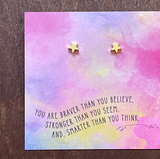 Quote Card Earrings & Necklaces (Multiple Sayings)