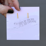 Quote Card Earrings & Necklaces (Multiple Sayings)