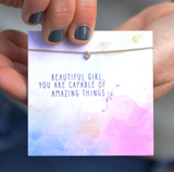 Quote Card Earrings & Necklaces (Multiple Sayings)