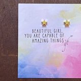 Quote Card Earrings & Necklaces (Multiple Sayings)