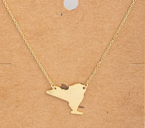 New York State Necklace - Gold or Silver