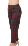 Plaid Pull-On Stretch Dress Pants (S-3X)
