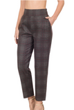 Plaid Pull-On Stretch Dress Pants (S-3X)